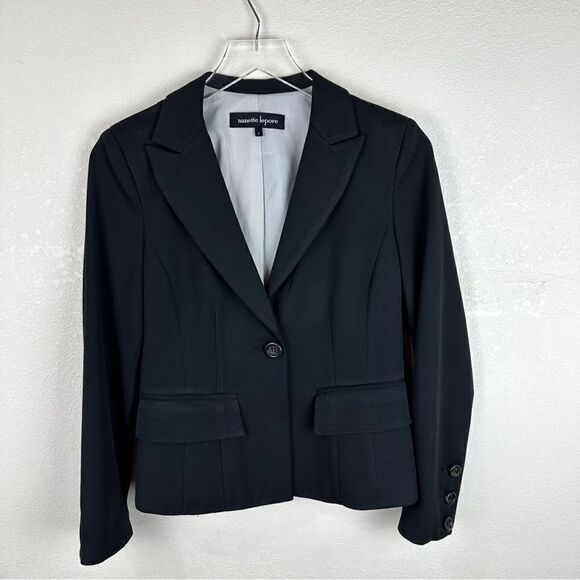 Nanette Lepore Black Blazer Office Vintage y2K jacket - Picture 1 of 6